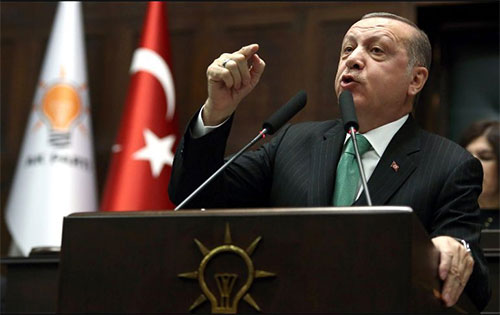 Recep Tayyip Erdogan Turquía amenaza con una intervención militar en Chipre y en el Mar Egeo